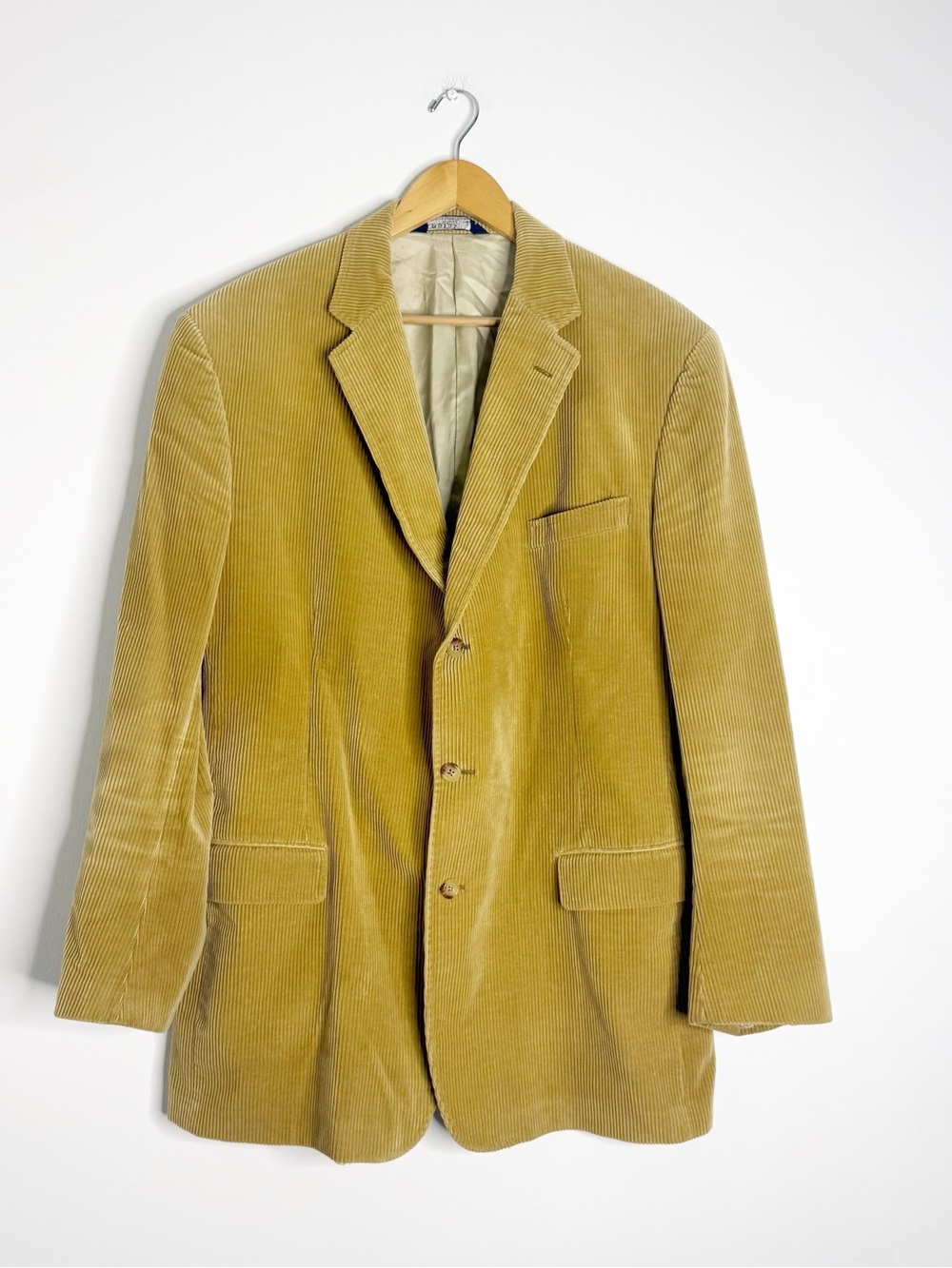 Polo Ralph Lauren Corduroy Blazer Men’s 44R Tan Made in USA